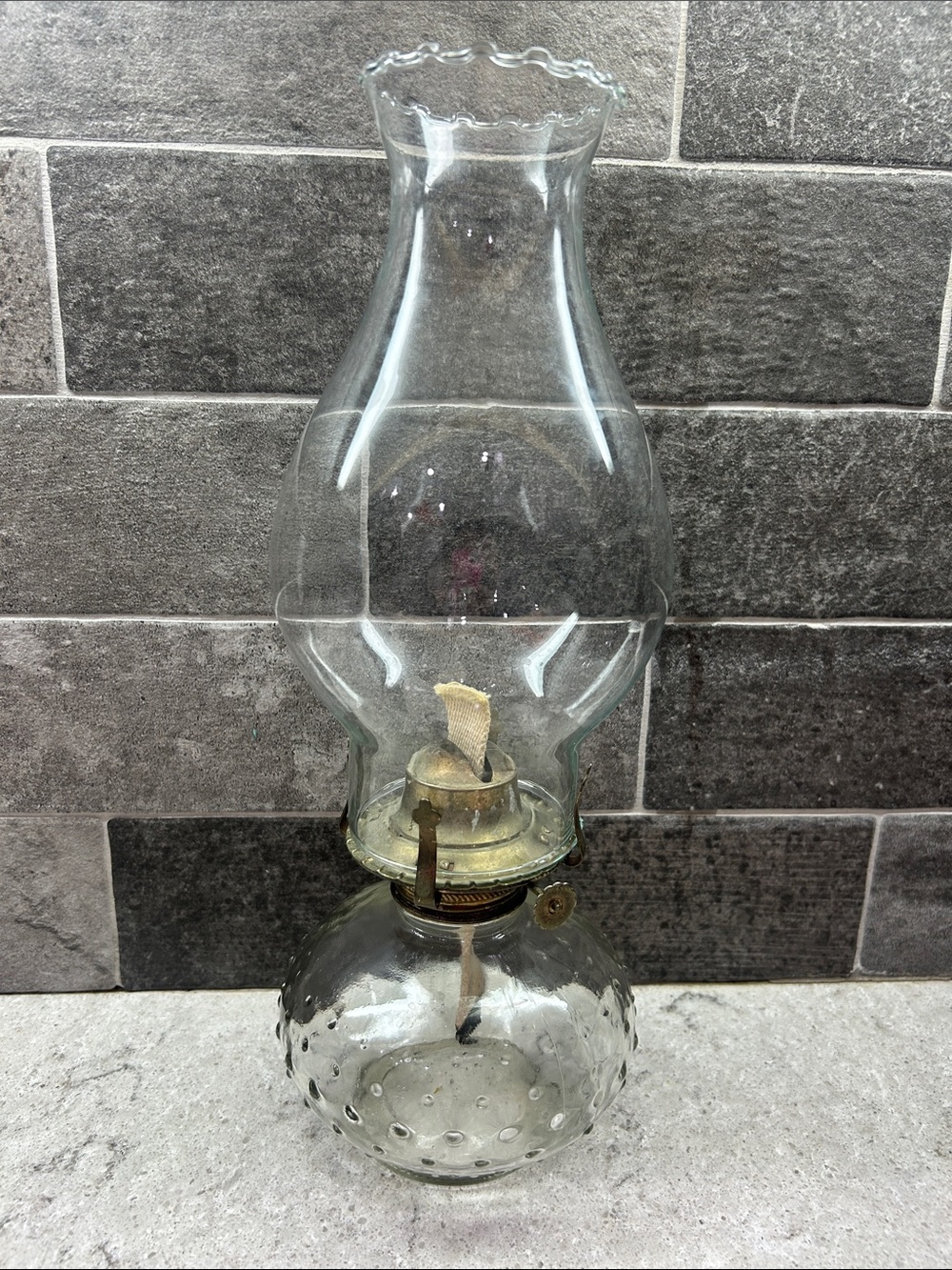 Vintage Oil Hurricane Lamp
